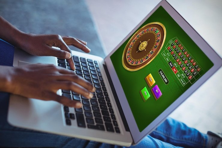 Antarmuka permainan Gaple online di rajaqq dengan kartu digital dan meja interaktif